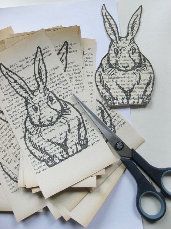 Пасхальные кролики из бумаги