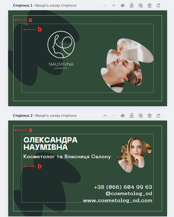 Макет ВІзитівки